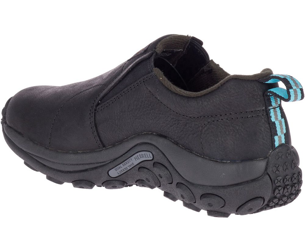 Merrell Slip Ons Black - Jungle Moc Leather SR Work - Womens 56AOFEWIK